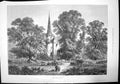 Old Country Church Drawn By S Read Trees Church Garden Dog Path 1884 Victorian