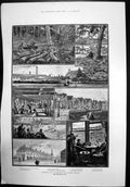 Old Print Growing London Sketches In The Western Suburbs Kensington 1884 19th