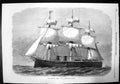 Old Print Our Ironclad Fleet Hms Hercules War-Ship At Sea Mast Sails 1868 19th