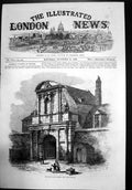 Antique Print The Main Gate Tilbury Fort 1868 Children Playing Dog Entrance
