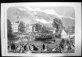 Antique Old Print The Queens Garden Party At Buckingham Palace London 1868 19th