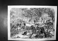 Old Print Christmas Day Australia Drawn By N Chevalier Picnic Forest 1871 19th
