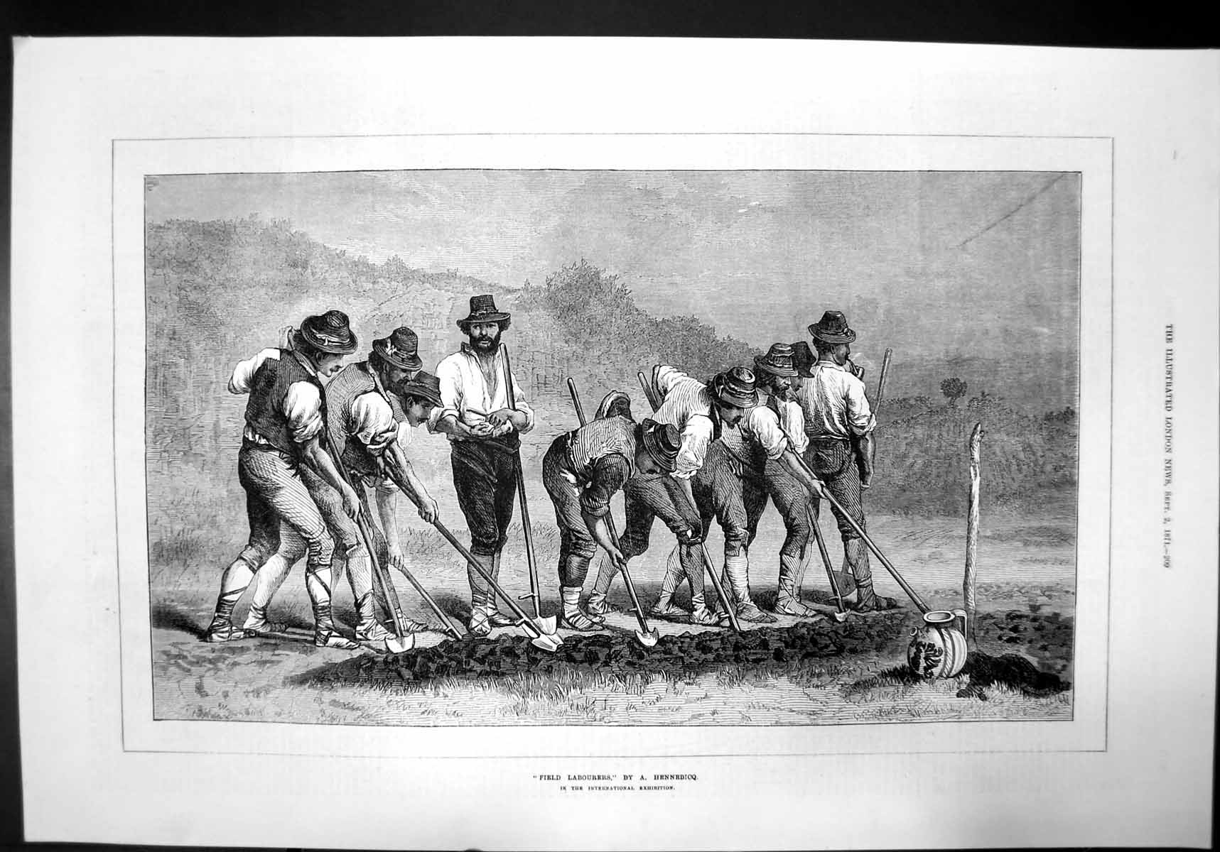 Old Field Labourers By A Hennebicq The International Exhibition 1871 Victorian