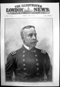 Antique Old Print Commodore George Dewey The Hero The Bombardment Manila 1898