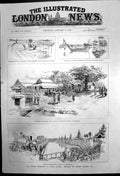 Original Old Antique Print Expedition To Upper Barmah Captain Hickson 1886 19th