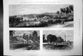 Original Old Antique Print Staits Sunda Java Merak Telok Betong 1883 Victorian