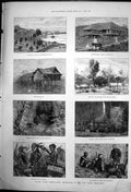 Original Old Antique Print North Borneo Photo By Hon Ralph Abercrombie 1887