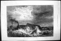 Original Old Antique Print French Mail-Boat At Dover Tweber 1871 19th