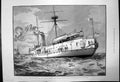 Original Old Antique Print New Navy Ship Hmscolossus 9150Tons6000Hp8Guns 1885