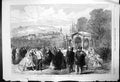 Antique Old Print Gathering People Baden-Baden Germany Special Artist 1865 19th