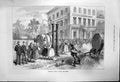 Original Old Antique Print Sketches In Vienna; Watering The Streets 1873 19th