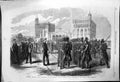 Antique Print The War Austrian Jagersmustering Railway Station Vienna 1866 19th