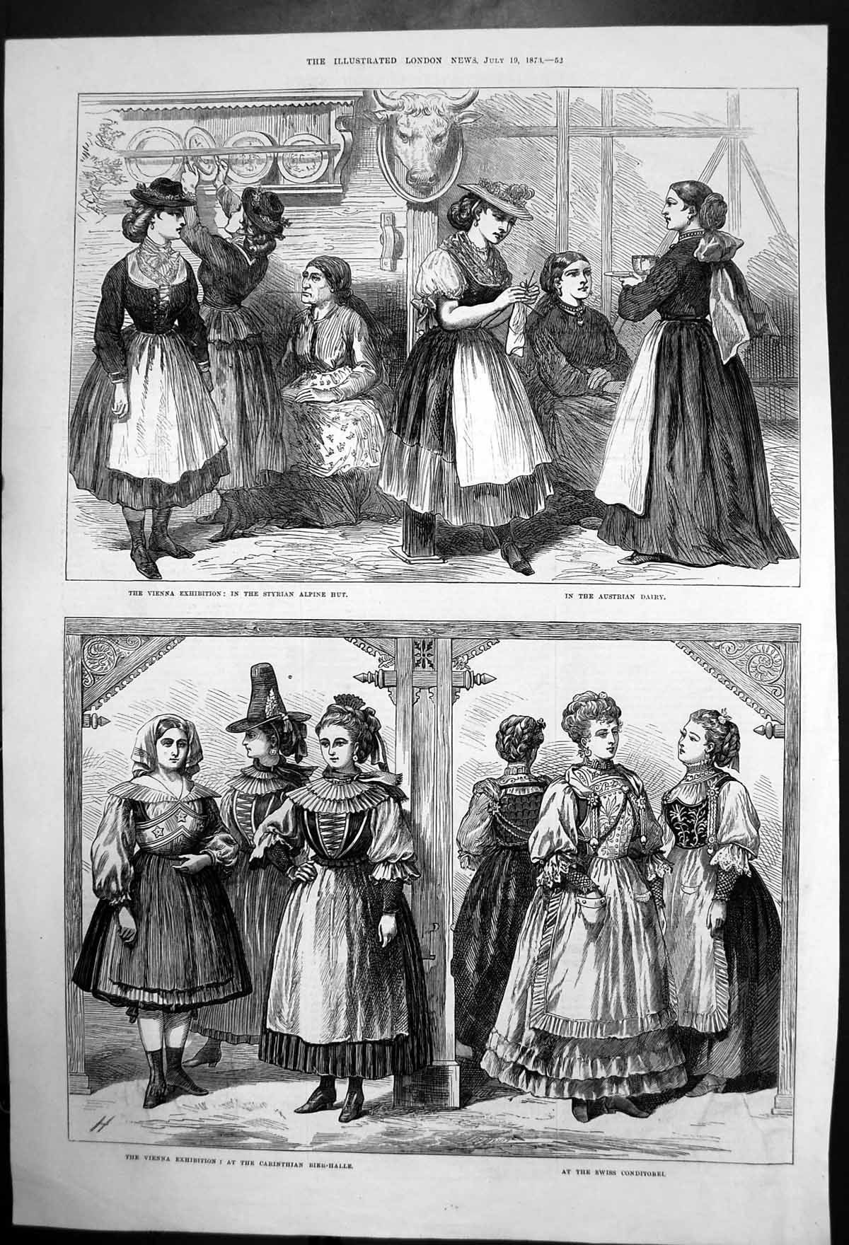 Old Vienna Exhibition Syrian Alpine Hut Carinthian Bier-Halle Condito