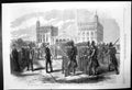 Old Print The War Austrian Jagersmustering Railway Station Vienna 1866 19th