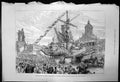 Antique Print Jubilee Independence Festival Brussels Procession Guilds 1880