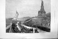 Antique Old Print Unveiling National Monument At Rudesheimon The Rhine 1883