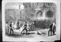 Antique Print The War;Peasants Dancing For Prince Prussia At Eisgrubmoravia