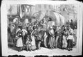 Original Old Antique Print The War; Provisions Arriving At Strasbourg 1870 19th