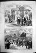 Old Print Chalet Cordier Mthiers Trouville Gymnastic Festival Bonn 1872 19th
