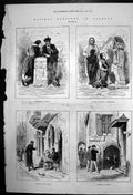 Old Costumesbarber'S Shop Saxony Sketch In Leipsic And Westphalia 187 Victorian