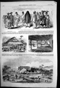 Antique Old Print Musicpiazzabambooing A Hut In Freetownsierra Leone 1856