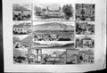 Original Old Antique Print Views Aix-Les-Bains Savoy On Lake Bourget 1887 19th