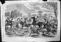 Original Old Antique Print Hunting In The Holidays By John Leech 1855 Victorian