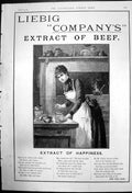 Original Old Antique Print Advert For Liebig Company'S Extract Beer 1891 19th