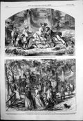 Old Print Harnitts Nest J Godwin Ascending The Malbern Hills H Weir 1856 19th