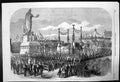 Original Old Antique Print Prussian Festival Victory At Berlin - Te Deum 1866
