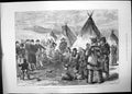 Old North American Indians Leave Reserves 1890 Tepees Wigwam Children Victorian