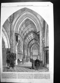 Antique Old Print St Margarets Church Bodelwyddan St Asaph View Chancel 1860