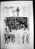 Antique Old Print Thought Reader Angels 1886 Bret Harte Sketches Comic Strip