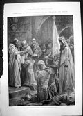 Antique Old Print Coronations English Sovereigns Edward Second Martyr 1902 20th