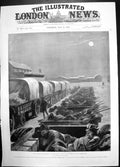 Antique Old Print Matabili Insurrection North Laager Buluwayo Moonlight 1896