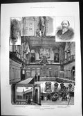 Old London City Guilds Haberdashers Company 1884 Gallery Court Plate Victorian