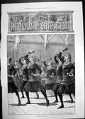 Antique Old Print Gymnastics Girls Health Exhibition Dancing 1884 Performance