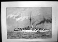 Original Old Antique Print Hms Orlando Belted Cruiser 1887 Boat Ship Sea Wells