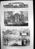 Old Print Dry Season Bed Thames Twickenham Burning Edinburgh Theatre 1884 19th