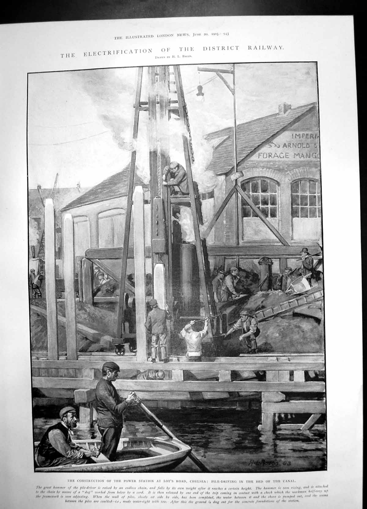 Old Electrification District Railway Power Station Chelsea Canal 1903 20th