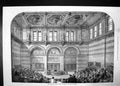 Antique Old Print Lecture Theatre London University Burlington Gardens 1871