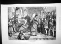Antique Old Print Village Choir Rehearsal 1871 Singing Piano Church Women Men