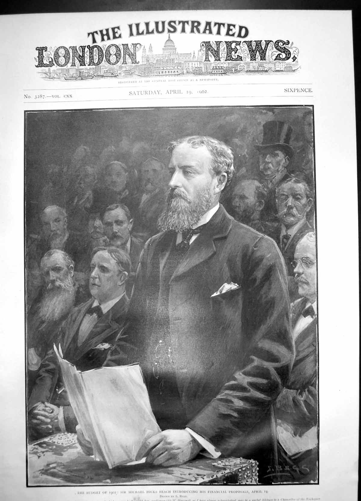 Old Print Budget 1902 Michael Hicks Beach Financial Proposals Chancellor 20th