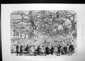 Antique Old Print Scott Centenary Banquet Corn Exchange Edinburgh 1871 Market
