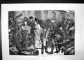Old Print Going North Dunblane Station 1871 Train Women Men Children Dog 19th