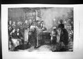 Old Antique Print November Night In Ireland Men Women Children Games Cat
