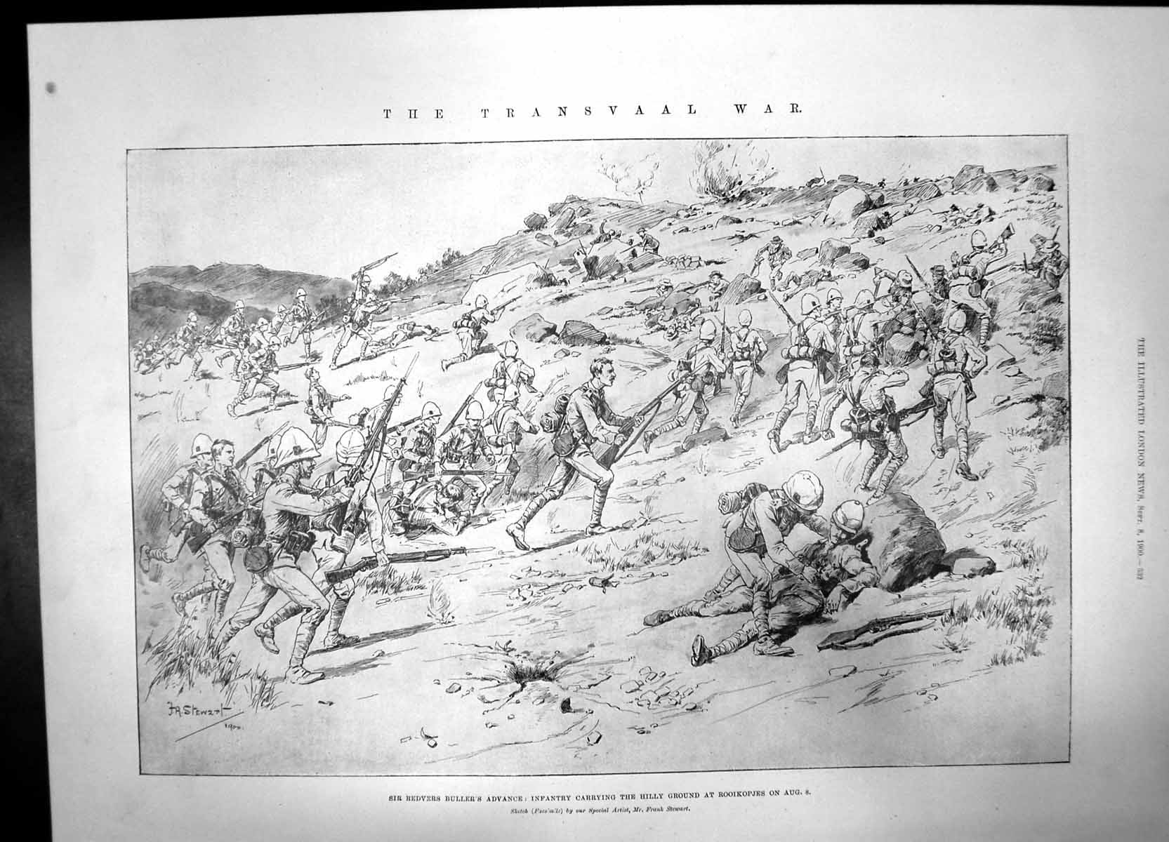 Old Transvaal War Redvers Advance Infantry Hilly Ground Rooikopjes 19 20th