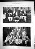 Old University Boat Race Rival Crews 1902 Oxford Cambridge Photograph 20th