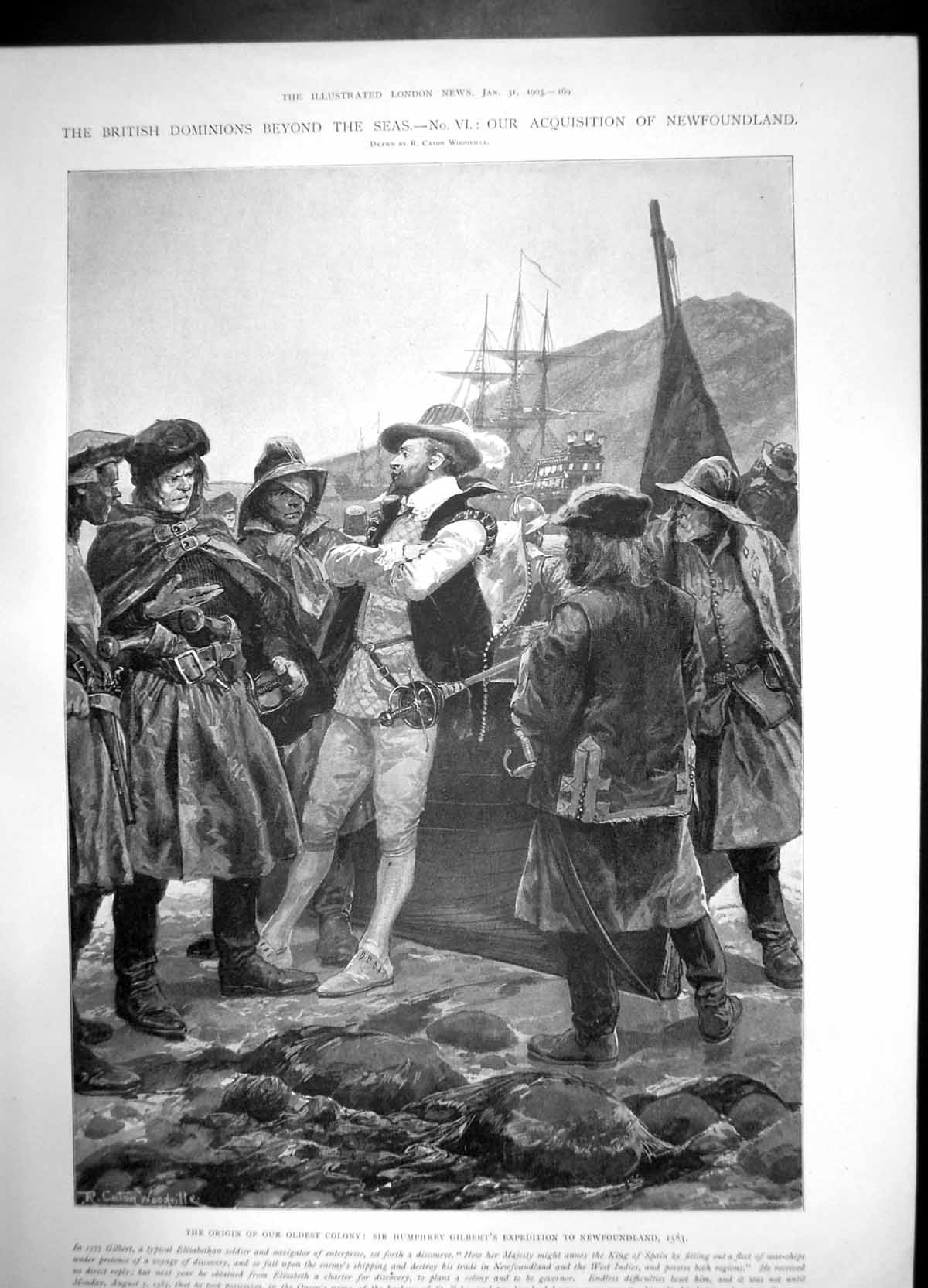 Antique Print British Dominions Beyond Seas Acquisition New Foundland 1903 20th