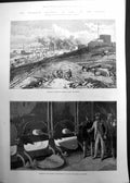 Antique Print Petroliam Oil Wells Baku On Caspian Steamers Nobel Brors 1886
